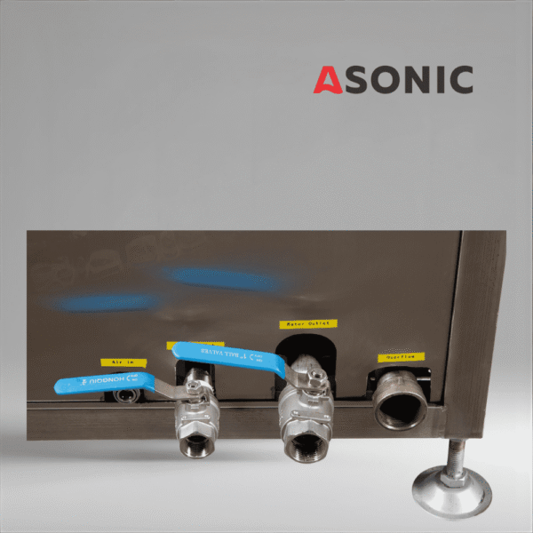 ASONIC IND-2000 Pneumatikus ultrahangos fürdő, nagy kapacitású rendszer emelővel túlméretezett ipari alkatrészek tisztításához