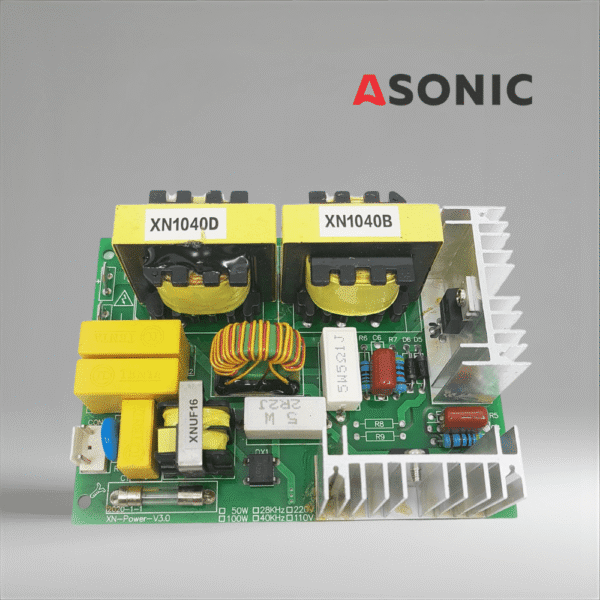 ASONIC PROmodel PCB 120W 40kHz, nagy teljesítményű áramköri kártya ultrahangos tisztítóberendezésekhez, stabil kimeneti teljesítményt és megbízhatóságot biztosít.
