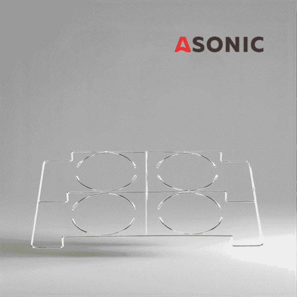 ASONIC laboratóriumi főzőpohár tartó 10L, tartós rozsdamentes acélból készült tartozék a nagyméretű főzőpoharak biztonságos elhelyezéséhez az ultrahangos tisztítókban.