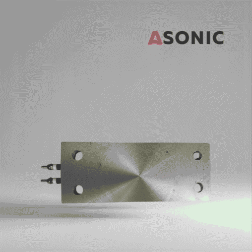 ASONIC 500W-os lapos fűtőberendezés ipari ultrahangos tisztító tartályokra szerelve folyadékfűtéshez.
