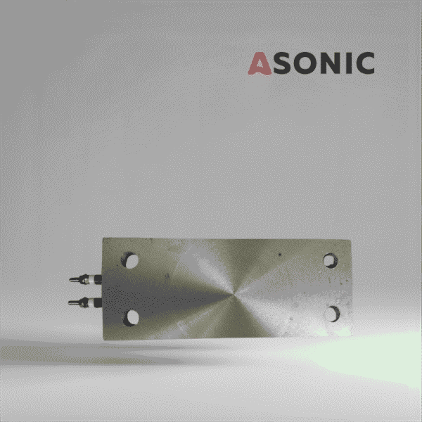ASONIC 500W-os lapos fűtőberendezés ipari ultrahangos tisztító tartályokra szerelve folyadékfűtéshez.