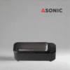 ASONIC HOME-450fekete ultrahangos tisztítógép, elegáns készülék a mindennapi háztartási kiegészítőkhöz.