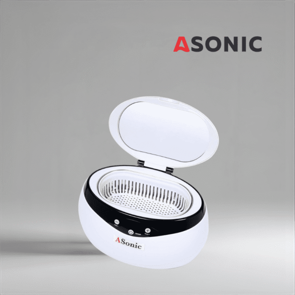 ASONIC HOME-650 ultrahangos tisztító a mindennapi otthoni használatra, kompakt megoldás a kis kiegészítőkhöz.