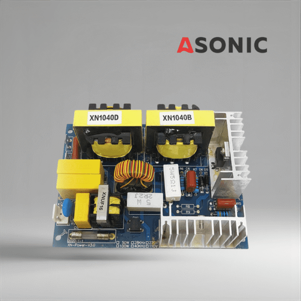 ASONIC PROmodel PCB 120W 28kHz, ipari áramköri kártya ultrahangos tisztítóberendezésekhez, stabil frekvenciát és teljesítményt biztosít.