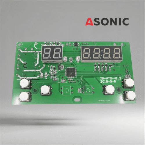 ASONIC PROmodel kijelző PCB, csere vezérlőpanel az ultrahangos tisztítóberendezésekhez, amely pontos működést és világos interfészt biztosít.