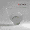 "ASONIC inox kerek kosár Ø75mm fogantyúval, praktikus kiegészítő ultrahangos tisztítókhoz, ideális kis tárgyakhoz.