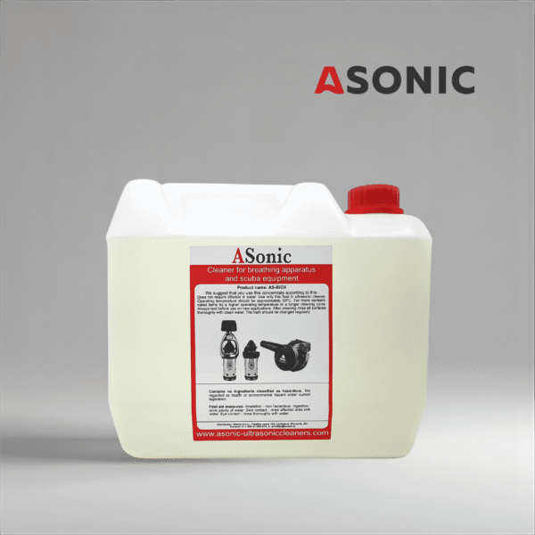 ASONIC AS-BIOX-5 biológiailag lebomló ultrahangos tisztítószer, 5 literes környezetbarát tisztítószer professzionális alkalmazásokhoz.