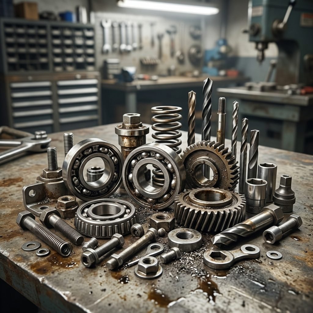 Mechanikus alkatrészek műhelyben